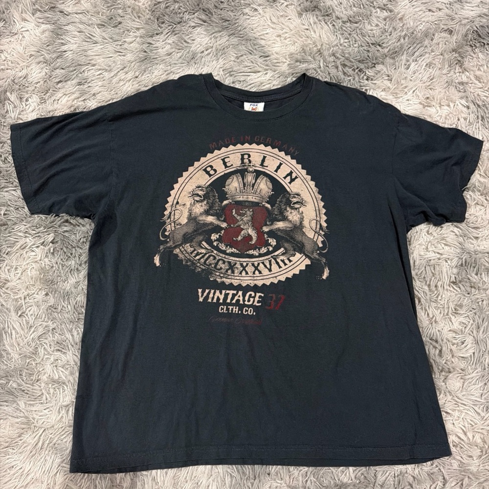 FOX originals Shirt Mens 2XL Berlin Germany Graphic Cotton Casual Streetwear